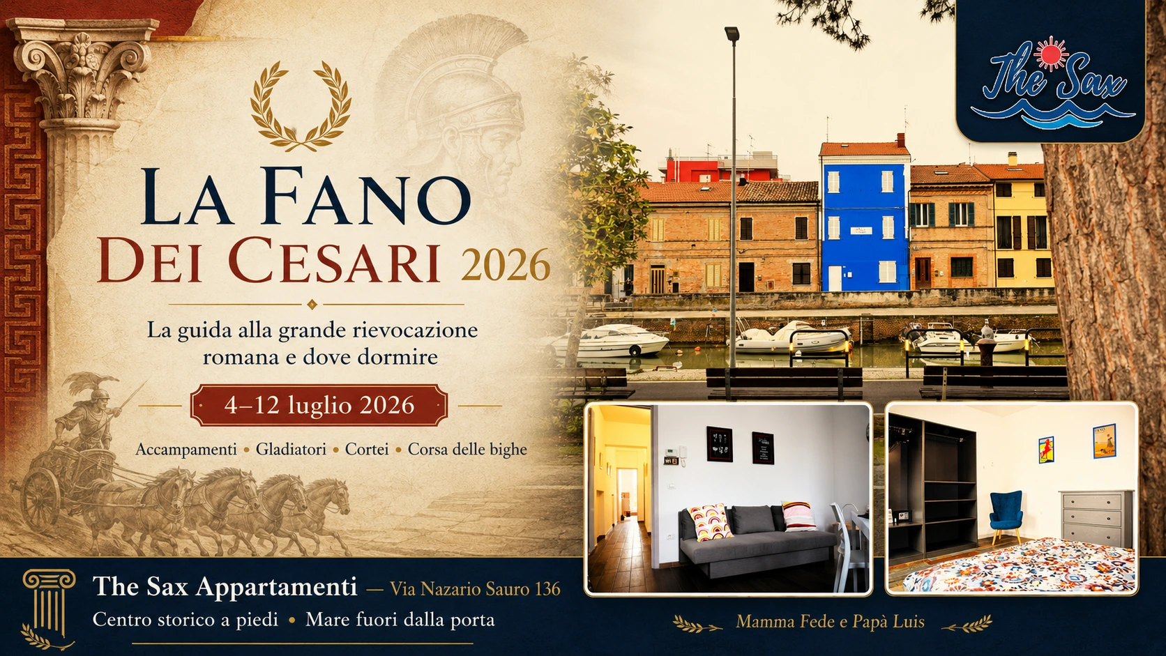La Fano dei Cesari 2026: la guida alla grande rievocazione romana e dove dormire